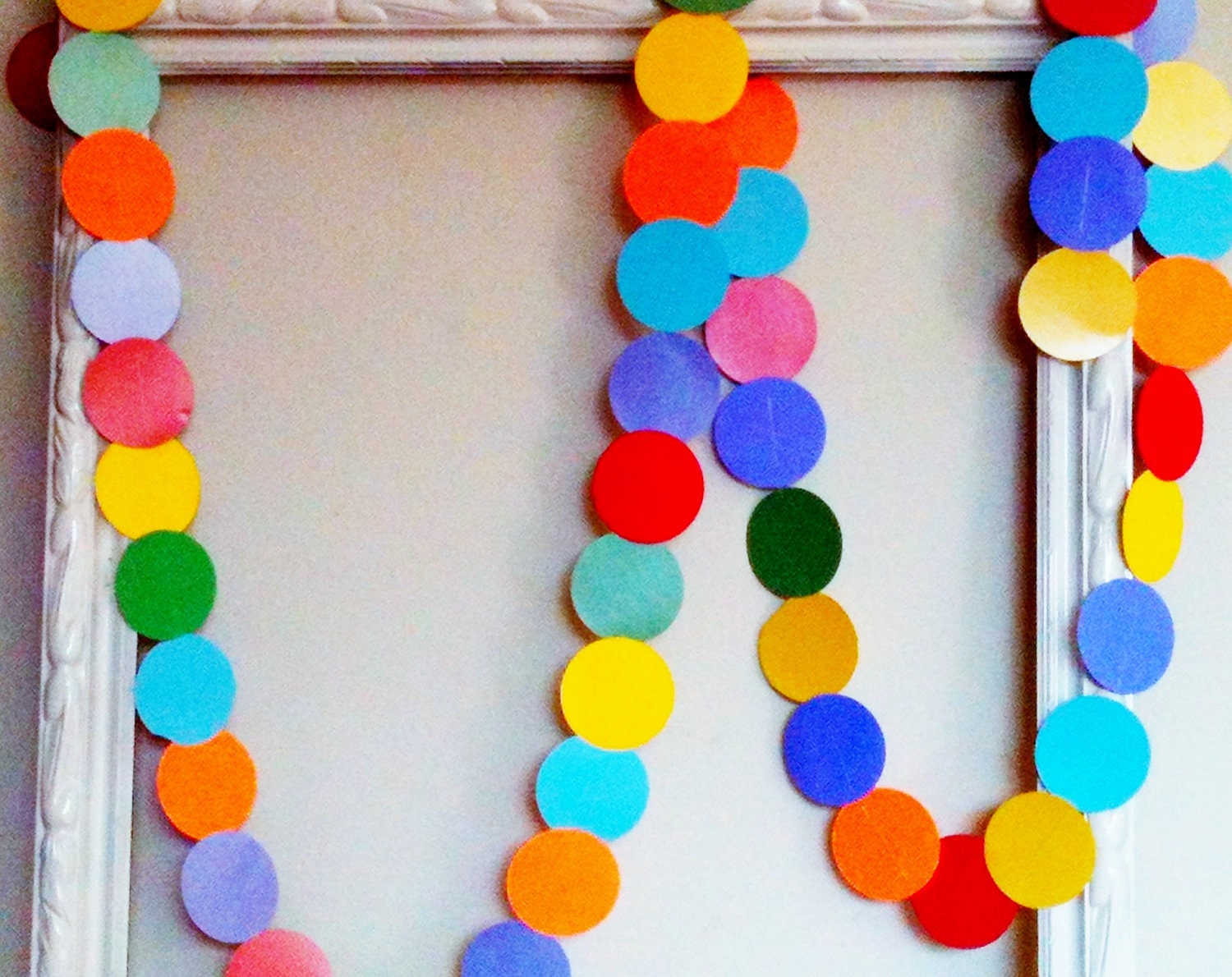 Rainbow Garland for Birthday Deocration, Birthday Party Decor, Wedding Decoration, Bridal Shower Decor, Nursery Bunting, Nursery Decor