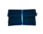 Tobacco pouch "Scissors" / Heavy weight cotton fabric pouch / Recycled materials