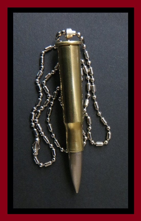 Classic Antique (SUPER SEXY Heavy Metal Winchester 30-30 Full Metal Jacket Pendant, Bullet Casing & Sterling Silver) PUNK Rock Hardware...