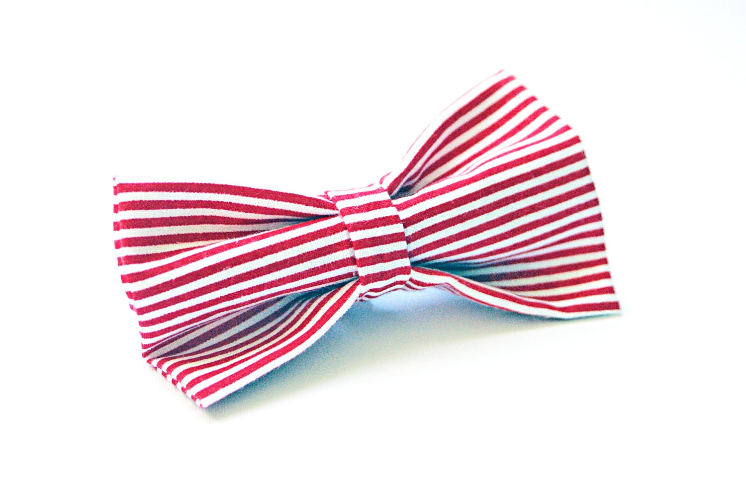 Red and White Hair Bow Clip-  Toddler, Girl