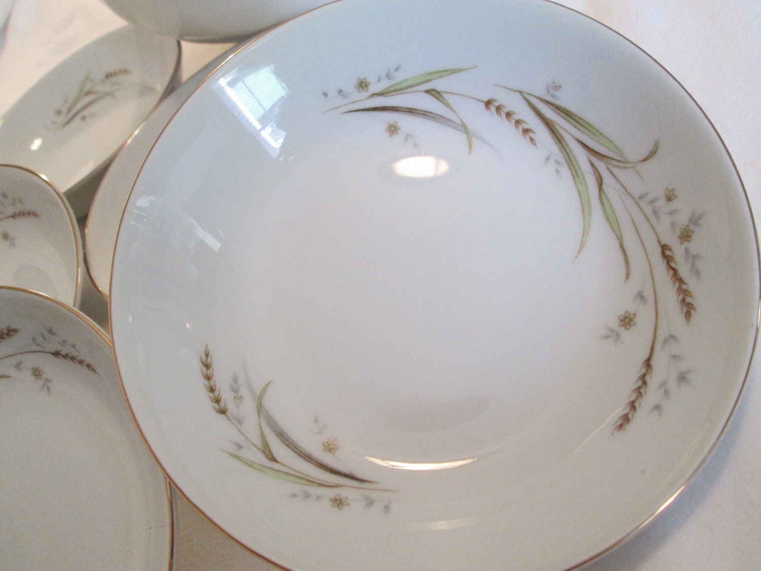 Vintage Golden Harvest Fine China of Japan Coupe Soup Bowl- Set of 6