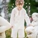 Free delivery/ Boys white shirt linen eco soft summer beach wedding special occasion baptism baby boy infant