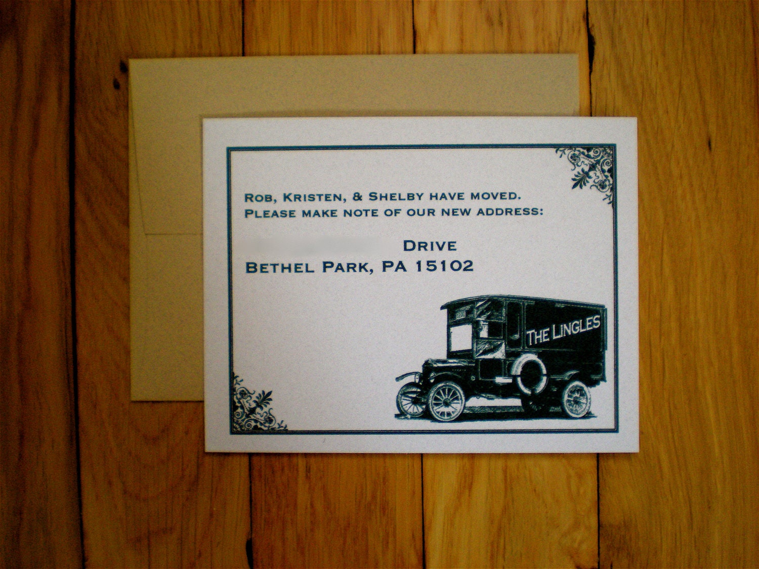 Antique Truck Moving Announcement (set of 25)
