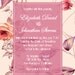 DIY Printable Wedding Bridal Invitation Stationery Suite - Vintage Floral Rose Pink Flower Print - Invite,Thank You,RSVP Card, Save the Date