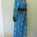 SALE Vintage 1960's Dress/ Maxi Dress/ Psychedelic/ Bold Print/ Paisley/ Lace up/ Corset Top/ Puff Sleeves/ Small