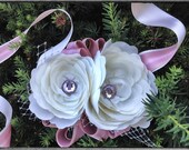 Fabric Flower Wedding Sash