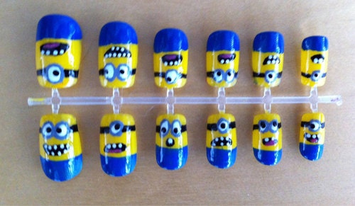 Despicable Me Style False Nails