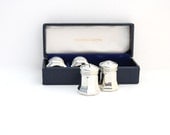 Vintage Worcester Pewter Salt & Pepper Shakers Home Decor Housewares Table Setting Hostess Gift