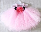 SUPER POOFY Pink tulle flower tutu - AveryandOliver