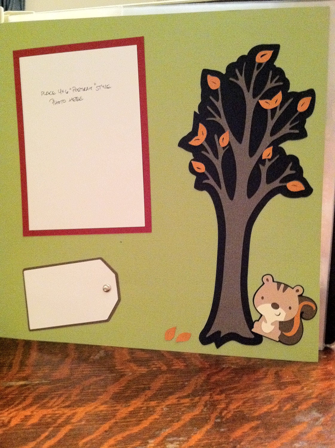 Autumn Trees and Squirrels Pre Made 12 x 12 Double Page Layout