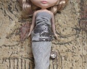 It's A Really Grey Area Chemise with Removable Mesh Faux Kilt In Silver