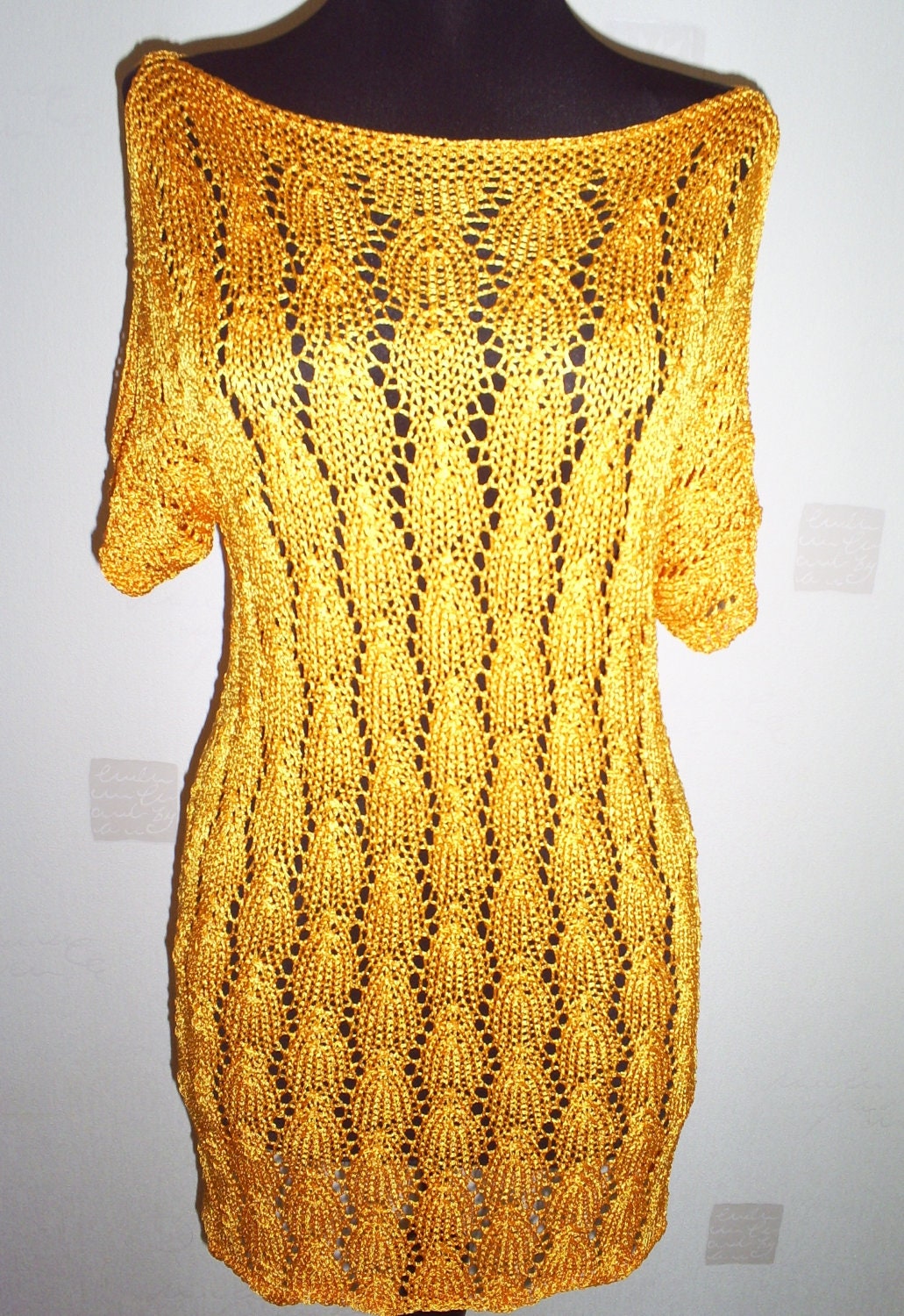 Tops, knit tunic, silk blouse, hand knitted blouse, summer blouse, women knitted blouse, orange