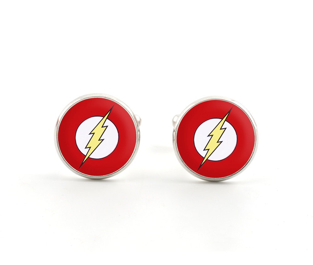 Mens Cufflinks - Sci-fi Jewelry - Flash Gordon Cufflinks - Comic Book Accessories for Men - Gifts for Him - Christmas Stocking Fillers