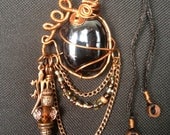 Truly unique copper and glass pendant necklace