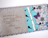 Psalm 91: 4 scripture mini quilt, quilted mug rug, mug mat, made to order