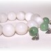 Green Aventurine BoHo Snow Quartz Natural White Round Stretch Bohemian Stacking Bracelet