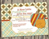 Little Pumpkin Fall Baby Shower Invitation
