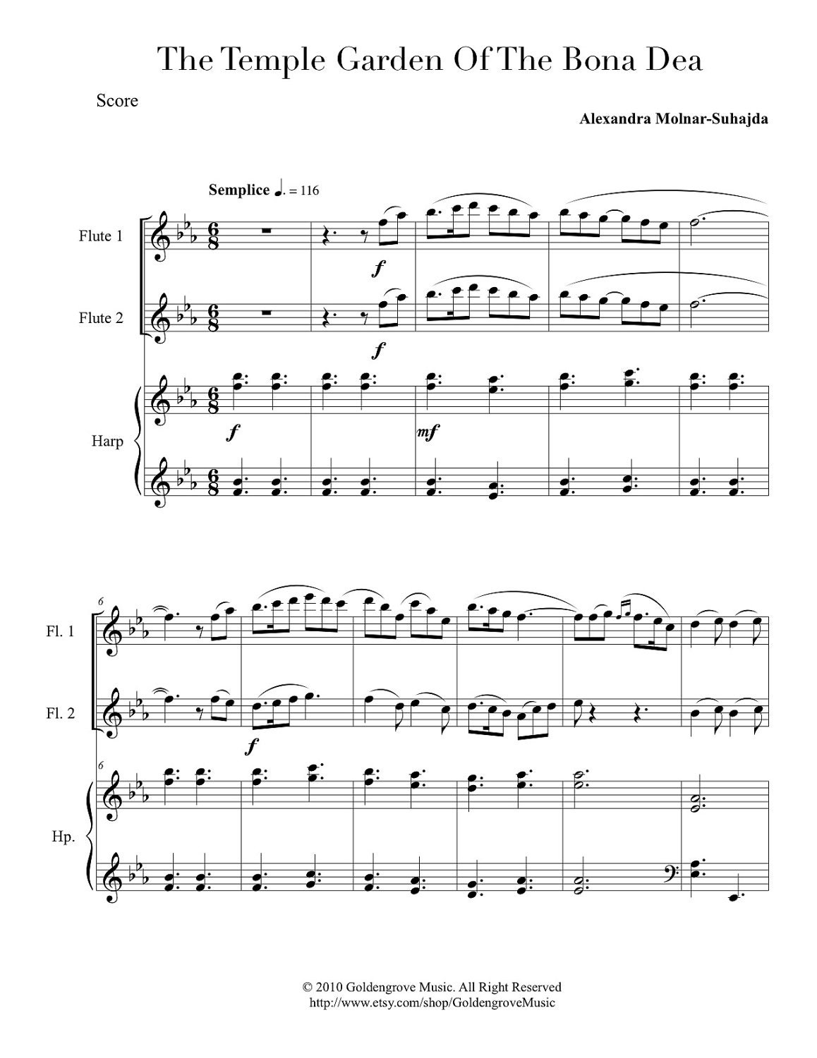 harp sheet music