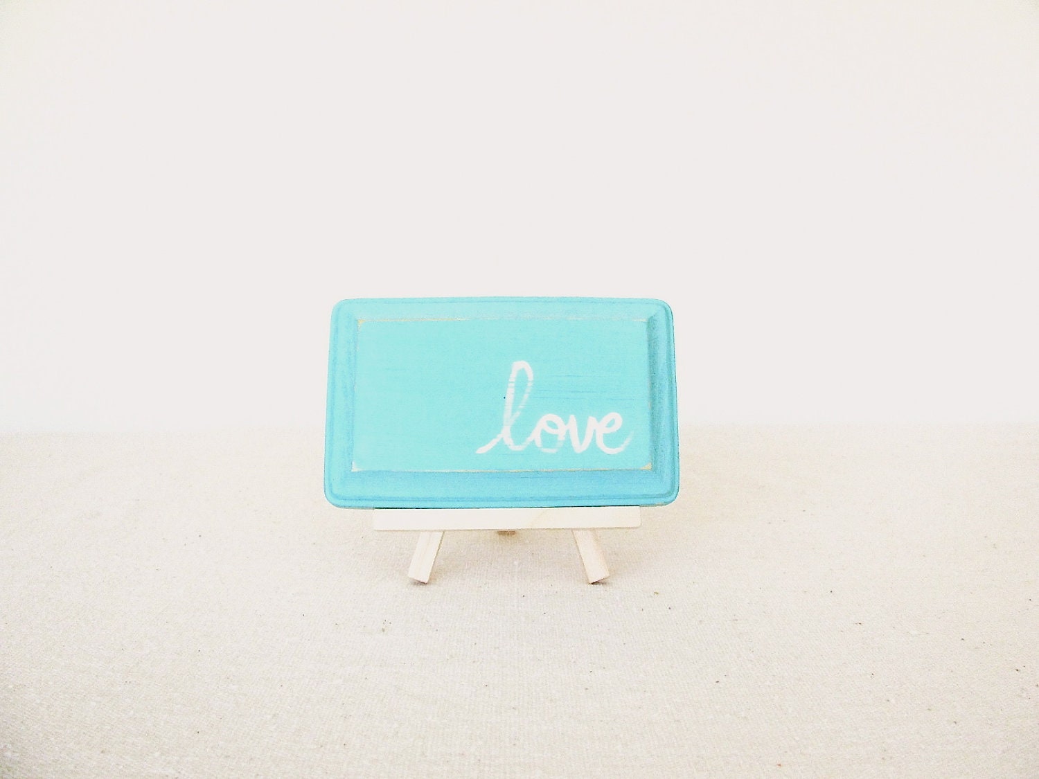 Love Wooden Sign - Turquoise Love Plaque - RevellHouse