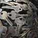 Medium key ball, Key sphere, Metal sculpture ornament