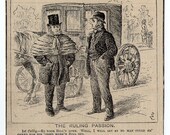Set of 5 Illustrations taken from Punch. 1878. Political Satire. Prints. Scrapbooking. Card Making. Arts and Crafts. Paper. Ephemera. News.
