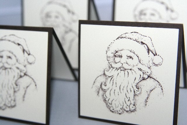 Christmas Gift Cards Santa Set of Four - LaurasPaperCreations