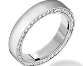 Unique 0.7ct-0.9ct VS2 Diamond Eternity Wedding Band Ring 18k White Yellow Rose Pink Gold (EW021)