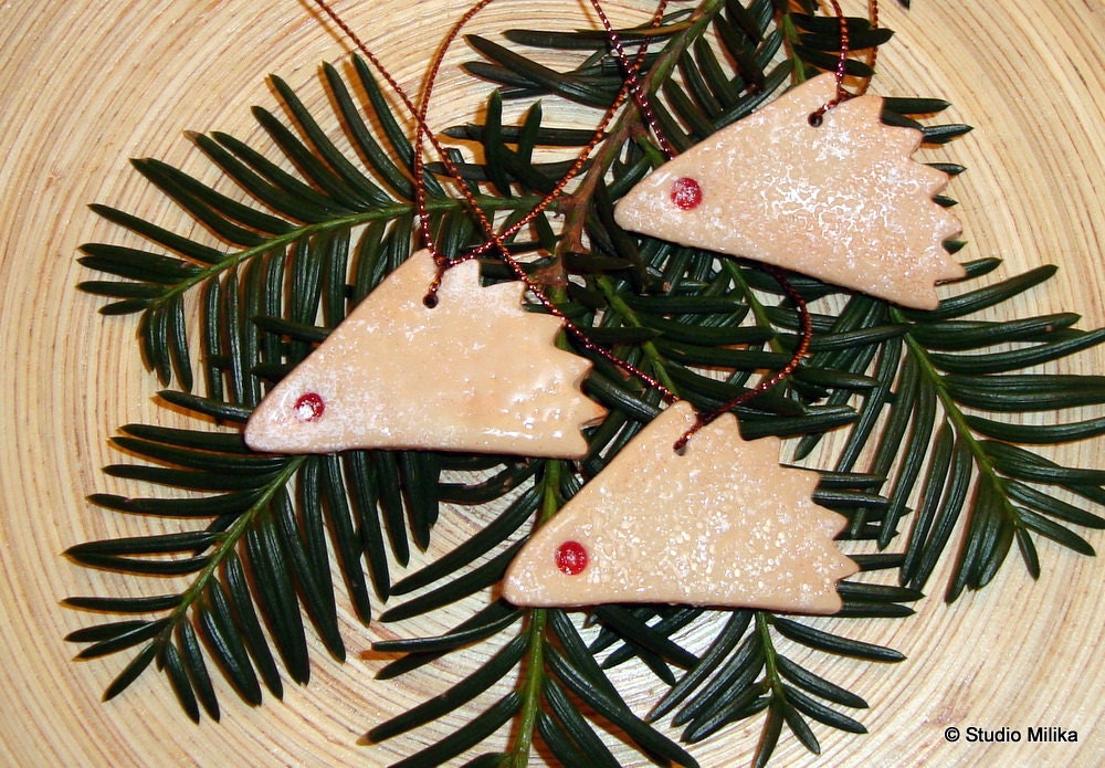 Hedgehog Ornaments, Set of 3, Hérissons, Lot de 3, Décorations pour maison, Home Decor, Keepsakes, Primitive, Nature, Whimsey Gift