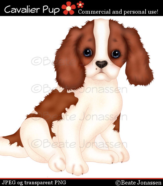 Instant Download Cliparts - Cavalier Pup Il_170x135