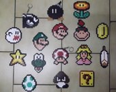 Super Mario set of Keychains/Magnets/Pins. Choose one.