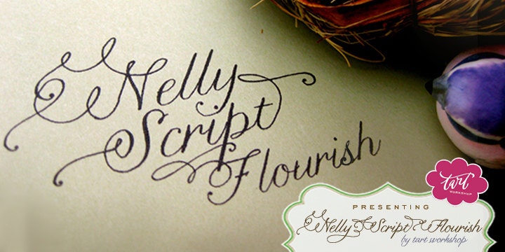 Nelly Script Flourish Font