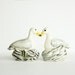 Seagull Salt and Pepper Shakers Vintage White Yellow Gray