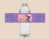 Barbie PRINCESS and the POPSTAR Water Bottle Label Birthday Party Supplies, Favors, Invitation