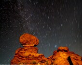 Stars Over Balanced Rock, Arches National Park - Fine Art Print