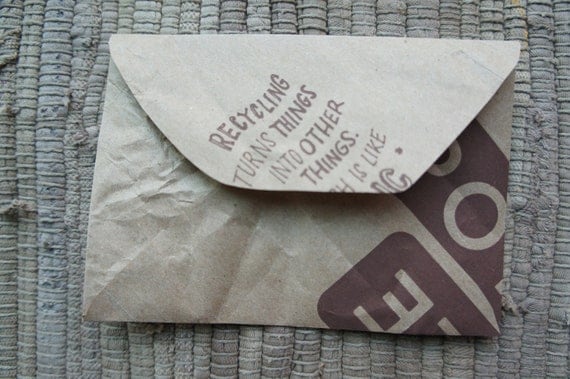 set of five chipotle bag envelopes