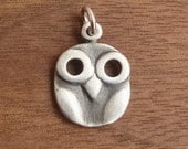 Sterling silver owl Pendant Charm Necklace Jewelry Bird stocking stuffer Christmas gift Holidays girl women kids Cute