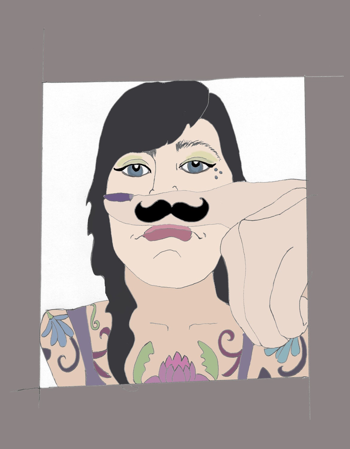 Drawn Mustache