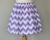 Lavender Purple Chevron Zig Zag Skirt -  for infant toddler girls - handmade by Shop the Wild Hare