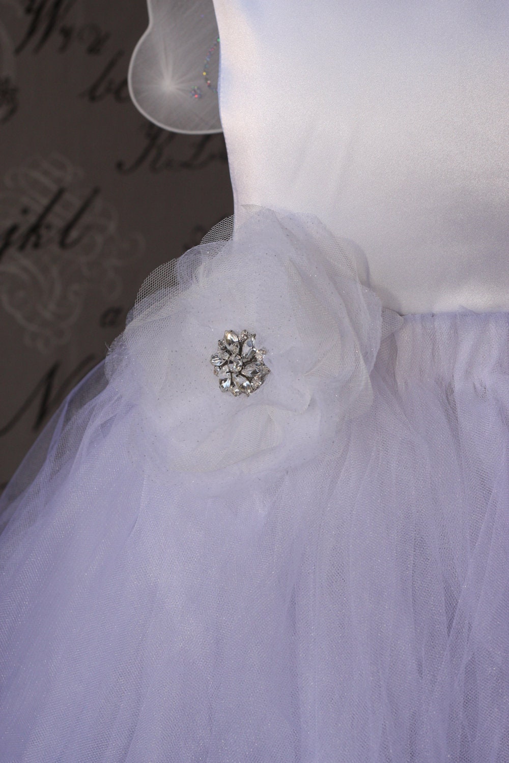 White Angel Flower Girl Tulle Tutu Dress-up Halloween Costume Disney Photo Prop Children Toddler Infant Women Adult Custom Crochet Elastic