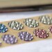 1PC Bling Crystal Swarovski Element Rhinestone Floral Apple iPhone Home Button Sticker, Cell Phone Charm, 4 Color Choice