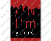 Printable Subway Art True Blood Drops Black Red image graphic Halloween 5" x 7" Jpg and Pdf poster sheet Personal & Commercial use c00003-6