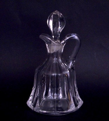 Cruet Large Late 19th Century Crystal Glass