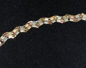 Handmade Original Modern cube brass look bracelet
