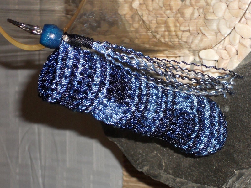Provari, Lava Tube Ecig(MOD) Lobster Claw Holder made with Multi Blue Nylon Cord