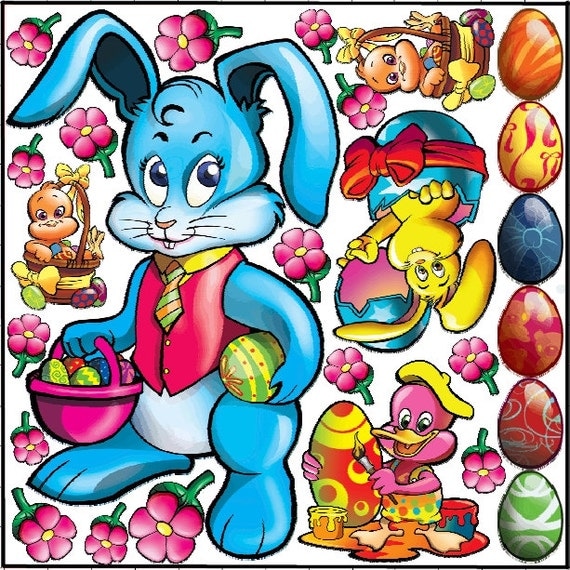 Easter Graphic Kit - reusable decal sticker decorations Il_570xn