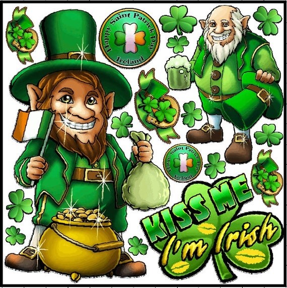 St. Patrick's Day Graphic Kit - reusable decal sticker decorations Il_570xn