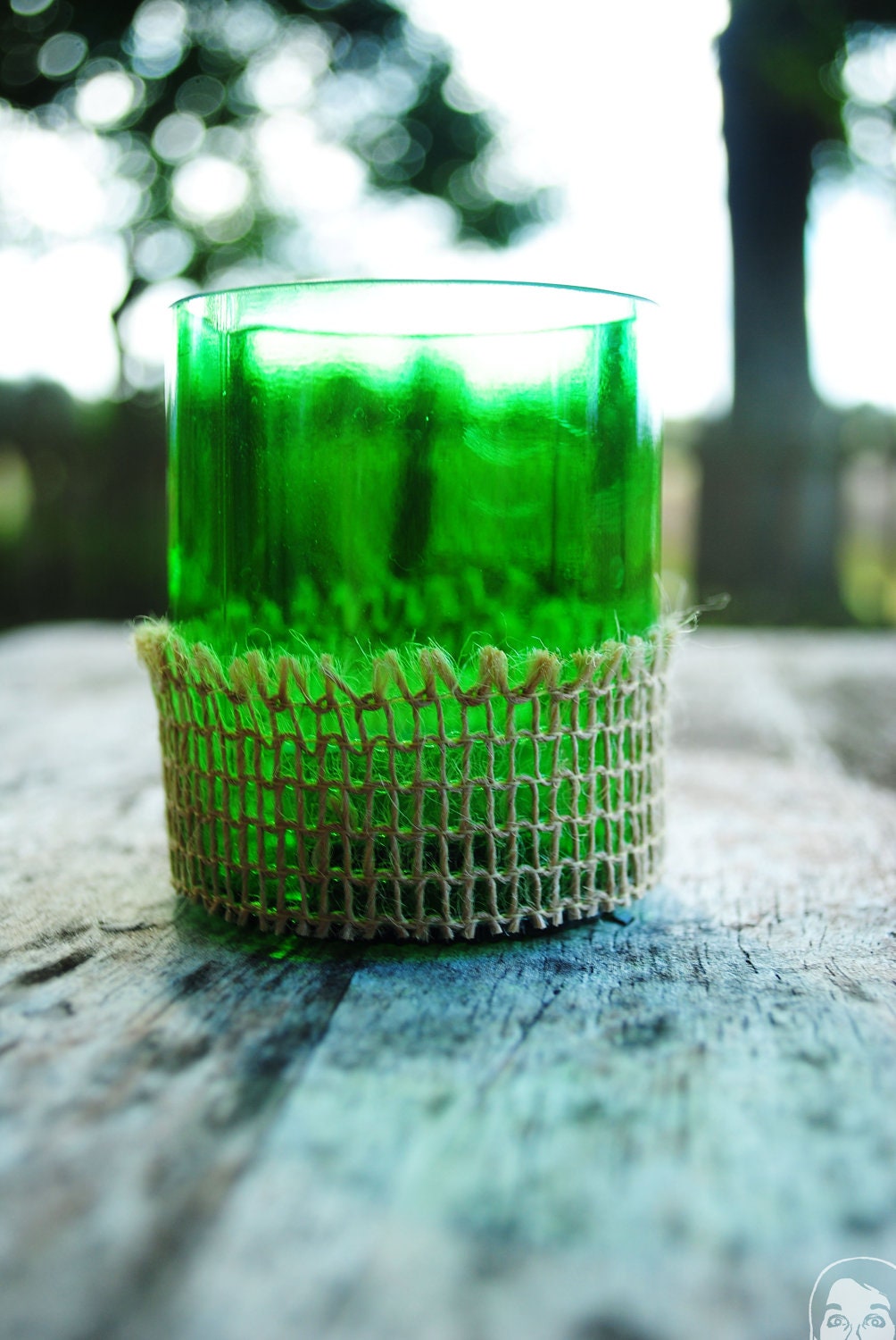 Upcycled Beer Bottle Votive Holder