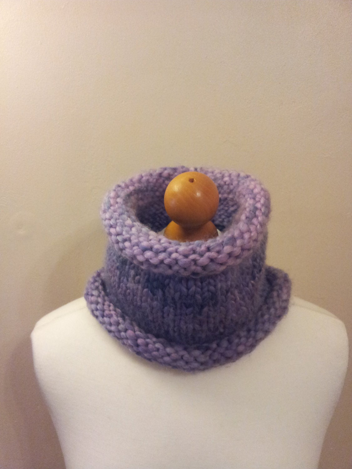 Bohemian Lilac Chunky Winter Scarf/Cowl
