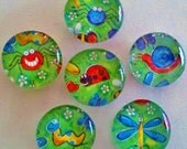 Glass Marble Magnets - Silly Bugs