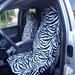 1 Set Zebra Print Custom Made Car Seat Covers